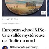 Tableau impressionniste - Marine signée  - Ecole italienne du XIXème siècle