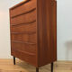 Commode teck scandinave type chiffonnier années 60