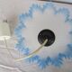 Suspension lampshade opaline blue edge