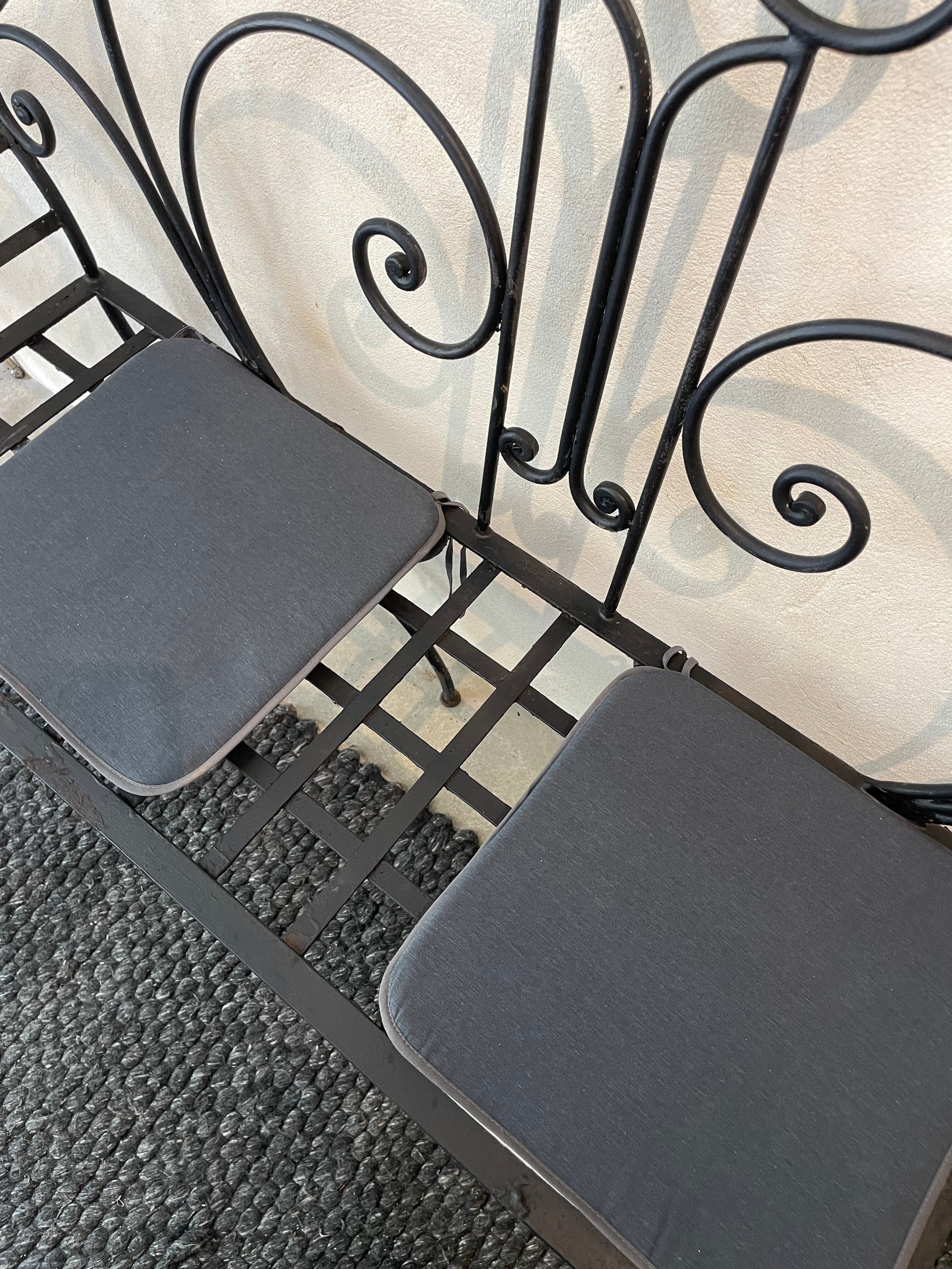 Banc de jardin fer forgé