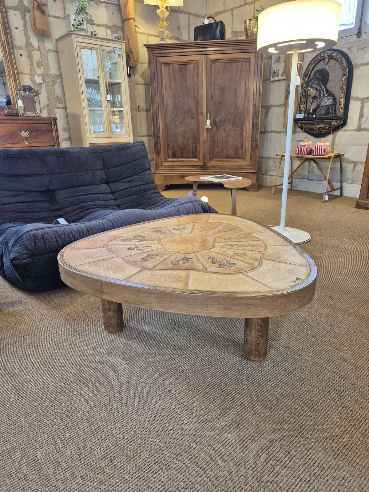 Table basse vintage Barrois Vallauris