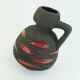 Fat lava vase schlossberg cer. 1970s brown with glossy red pattern no.64-25