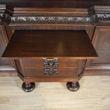 Interwar Oak Sideboard in Dark Brown, 1930s