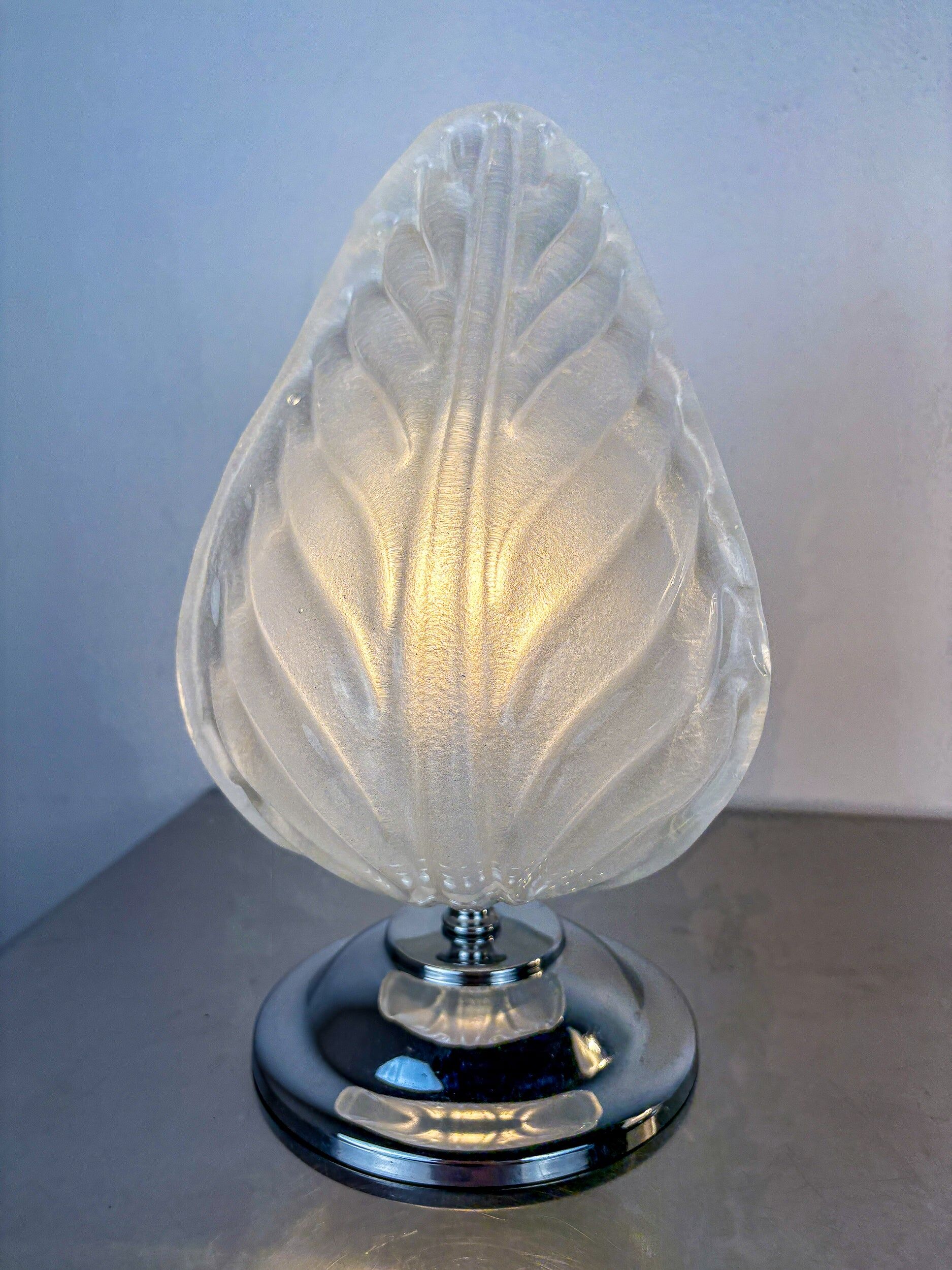 Pair of Art Deco Murano glass table lamps by Barovier & Toso, Italy, 1960s