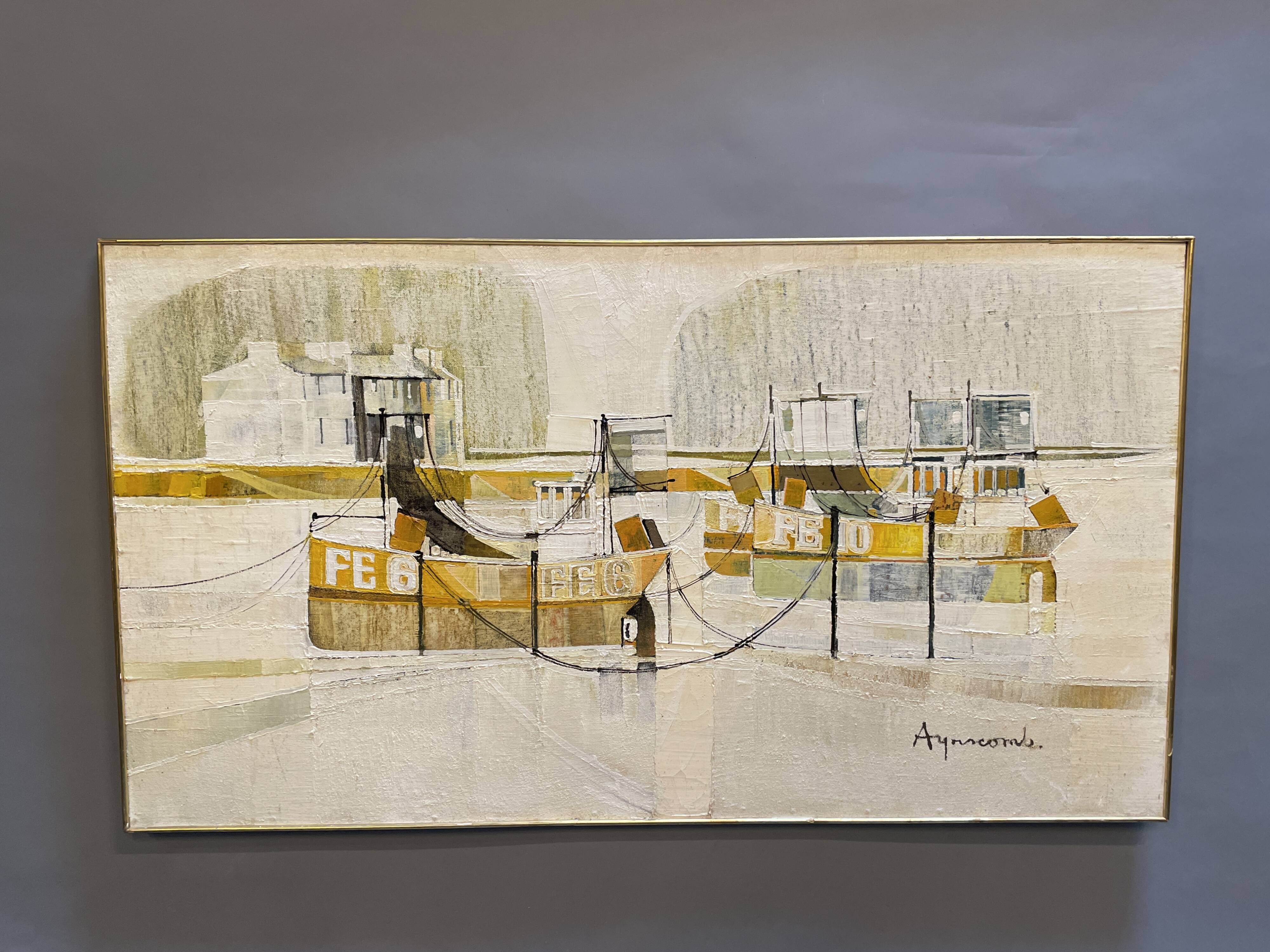 Oil On Board "Folkestone Harbour", Signed , Retailed Liberty & Co