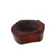 Organic modern set of 2 wood ashtrays, France 1970s