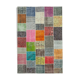Handmade turkish overdyed 205 cm x 300 cm multicolor patchwork carpet
