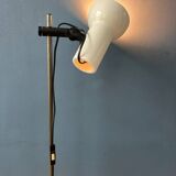 Small white mid-century floor lamp