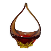 Orange vintage Murano glass bowl/plate/decoration