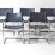 Set of Bauhaus "MG5" leather chairs by Matteo Grassi, Italy, 1980s