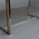 Table vintage 1970 métal chromé et verre