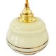 Vintage hanging lamp artdeco in yellow glass gold