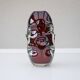 Mid-century modern handmade crystal vase in dark red by Börne Augustsson for Åseda