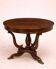 Empire round table – mahogany with inlays and claw feet
