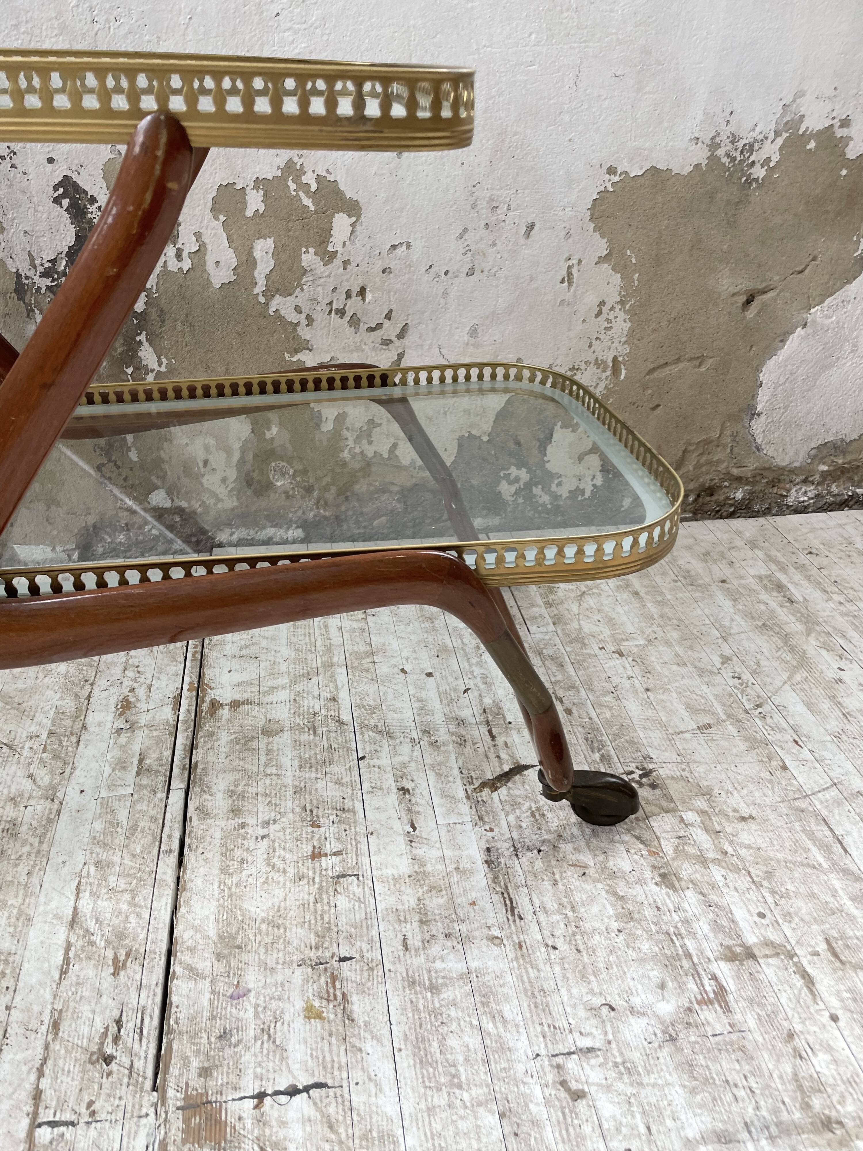 Italian Cesare Lacca style trolley, 1950s