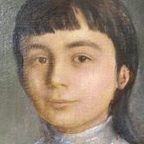 Portraits of young people oil on canvas signed 1914