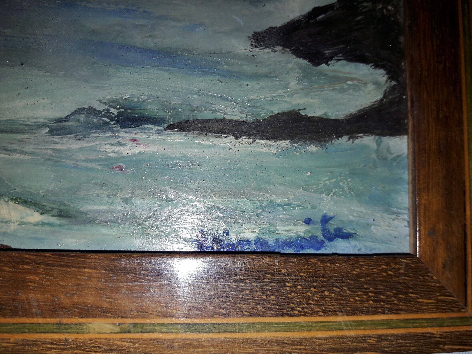 Signed marine painting