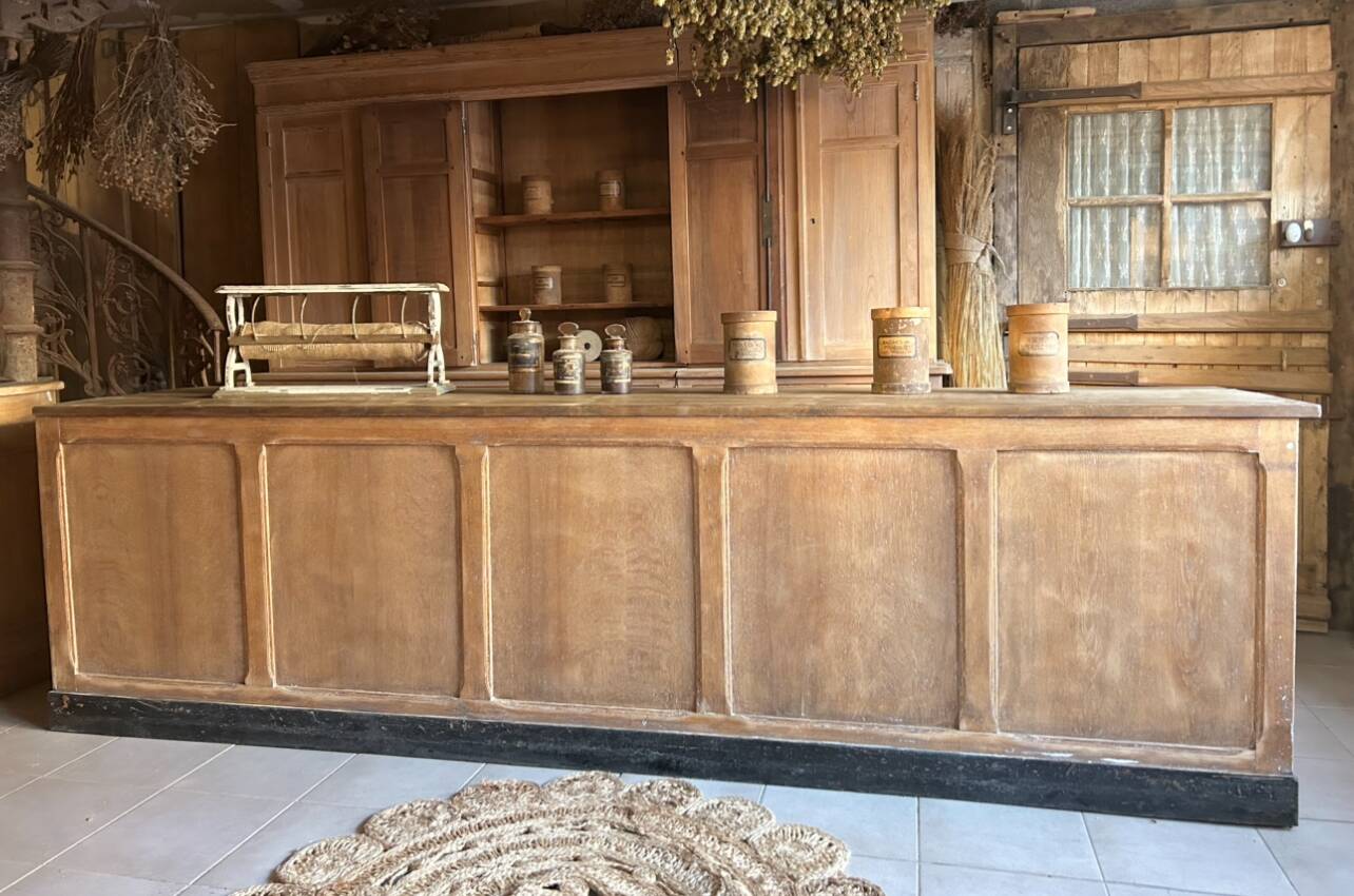 Large antique sideboard with 12 drawers