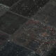 Handmade anatolian overdyed 170 cm x 245 cm black patchwork carpet