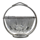 Art Deco sugar bowl, glass, silver-plated brass, Poland, 1920s