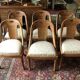 Series of 6 Gondola Chairs in blond mahogany