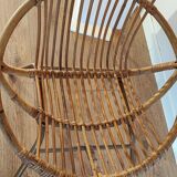 Rattan shell armchair