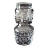 Carafe et nuit en verre gravé