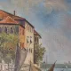 Italian Impressionist Oil Painting – Porto di Milano