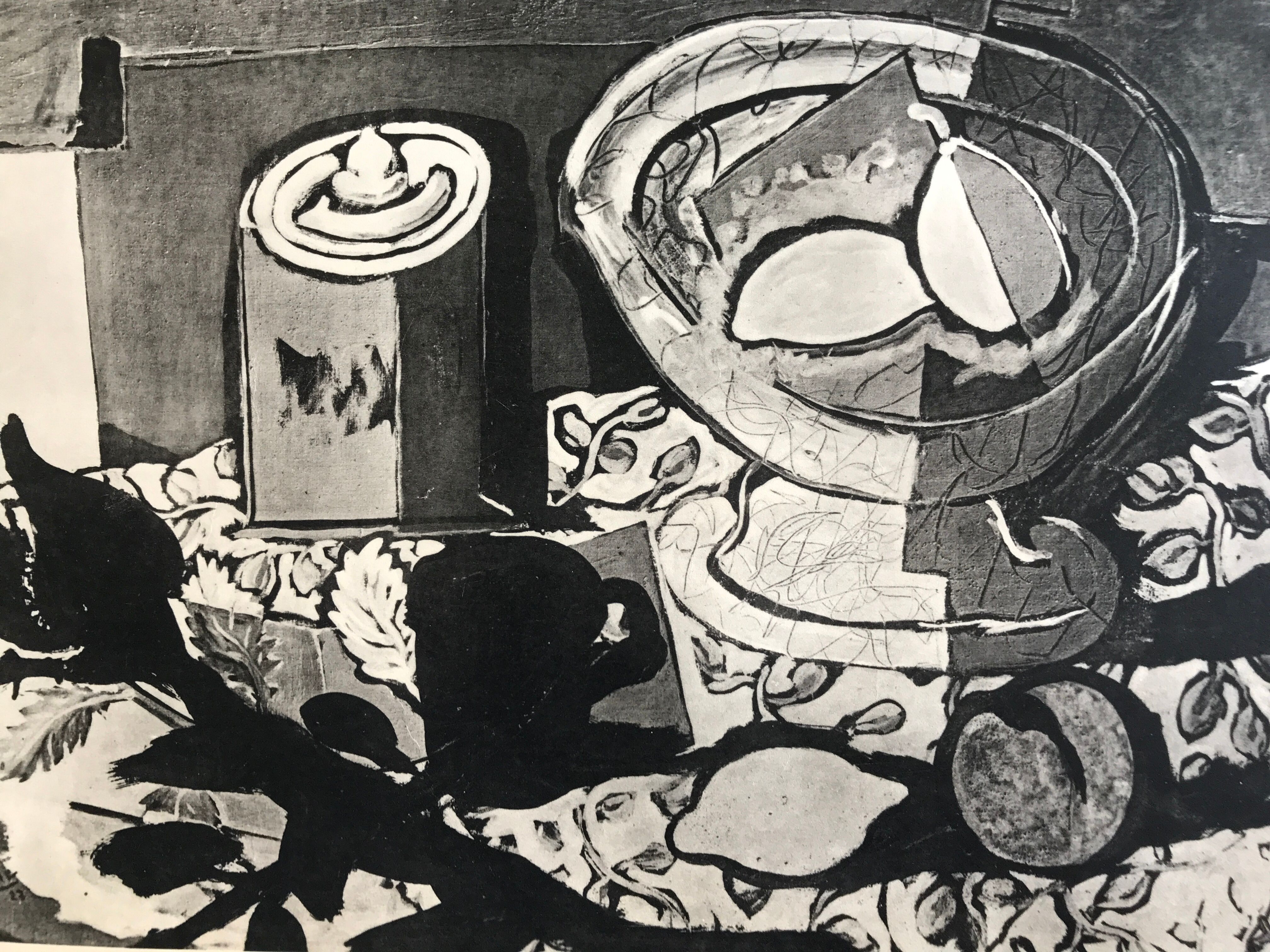 Original lithographed poster exhibition George Braque, Orangerie des Tuileries, 1952