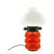 Lampe de table orange space age, F.lli Faver Italie, années 1970