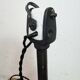 Industrial Black Enamel Factory Lamp with Porcelain Top, 1950s