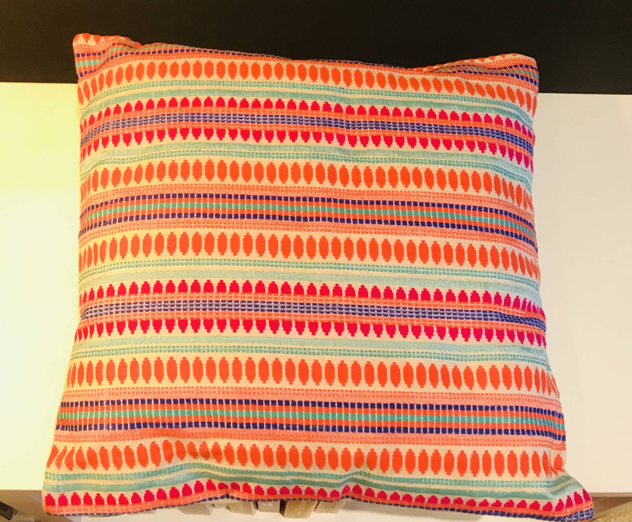 Bohemian multi-colored cushion