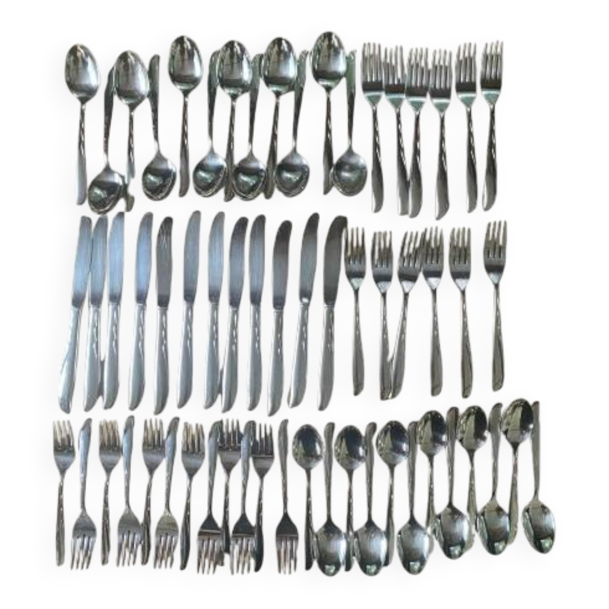 Vintage stainless steel cutlery set Oneida USA 60 pieces