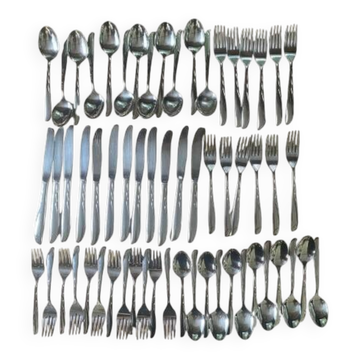 Vintage stainless steel cutlery set Oneida USA 60 pieces