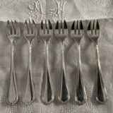 6 oyster forks. Christofle . Spatours