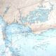 Map of Finistère and the Gulf of Morbihan, west coast of France, 1981