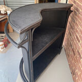 Vintage black rattan bar