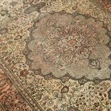 Brown & Cream Handmade Persian Rug, 196x260Cm
