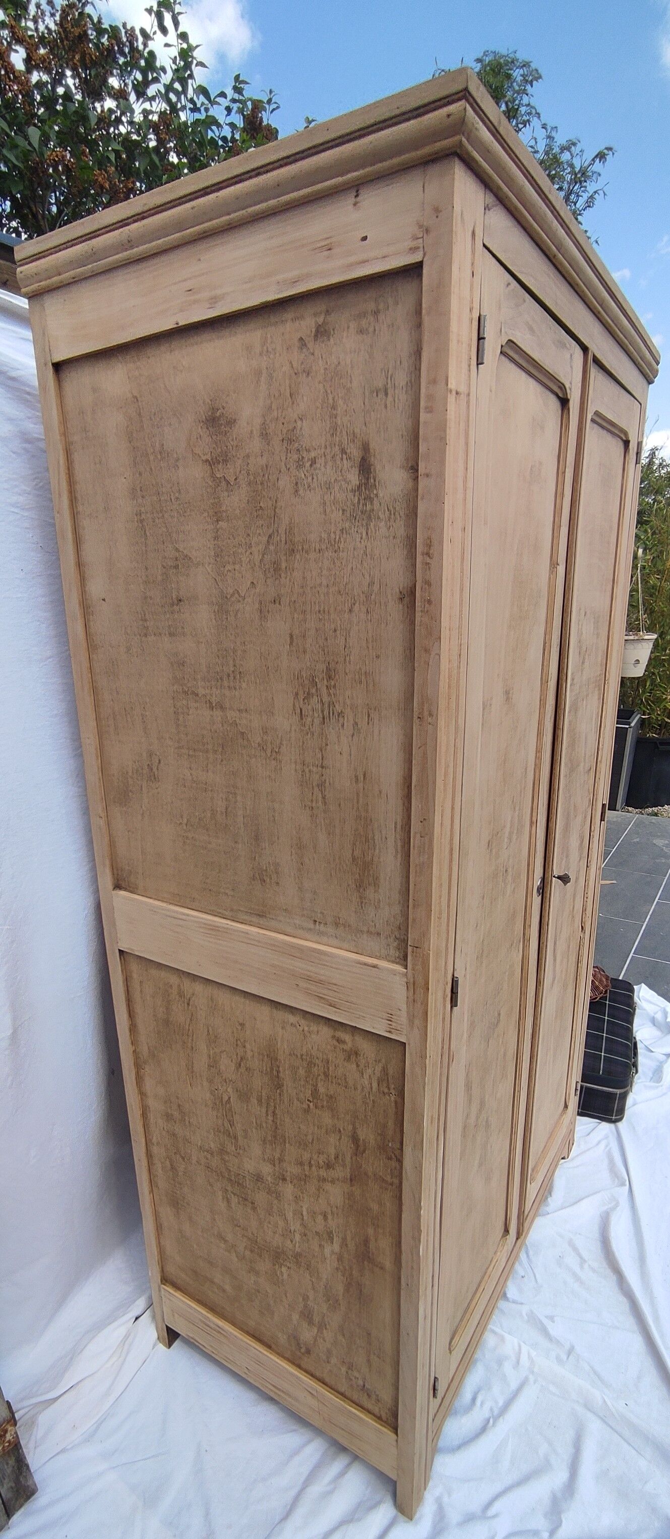Parisian wardrobe in raw wood