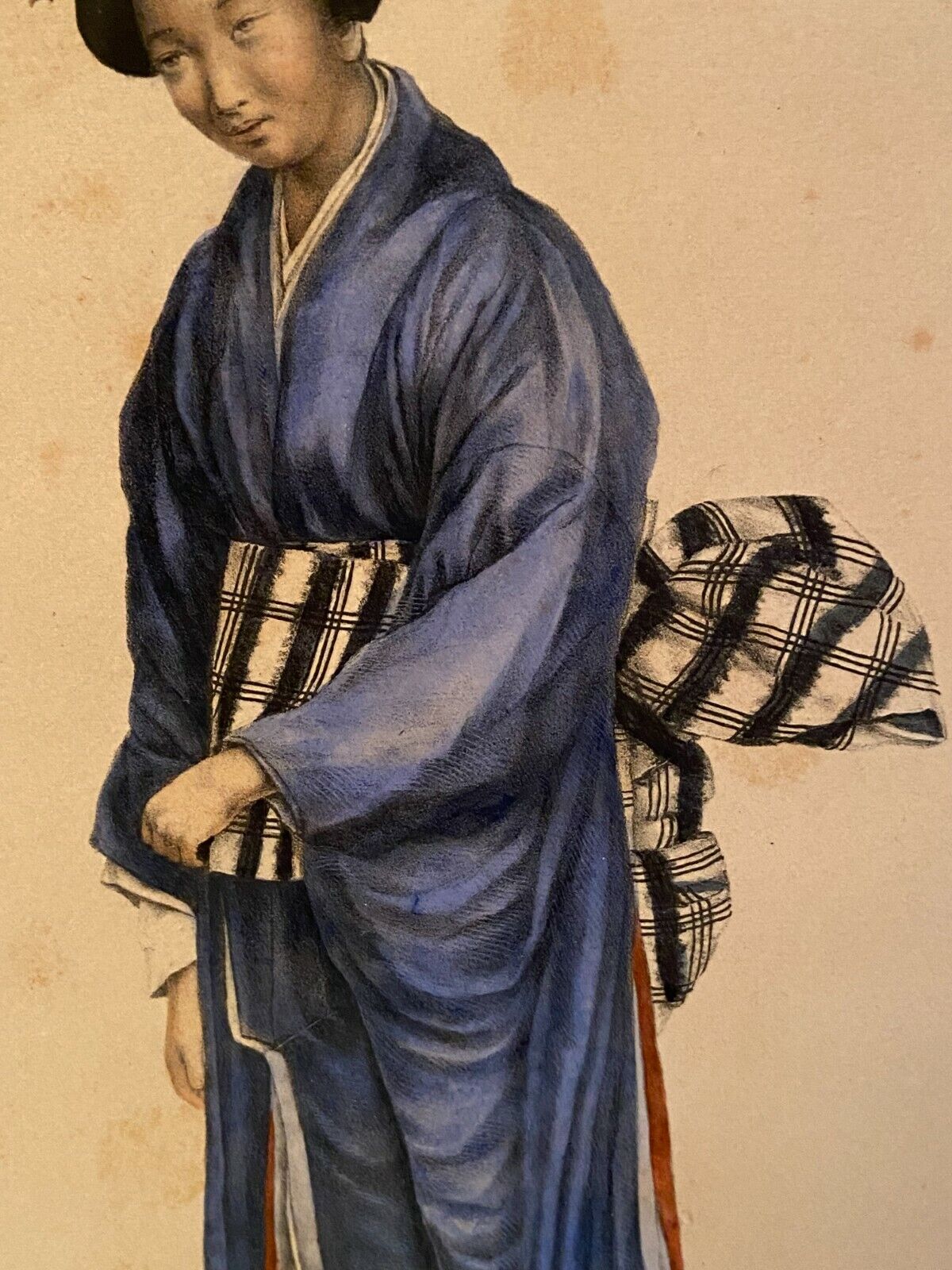 Color engraving XIXth Noble Lady of Japan