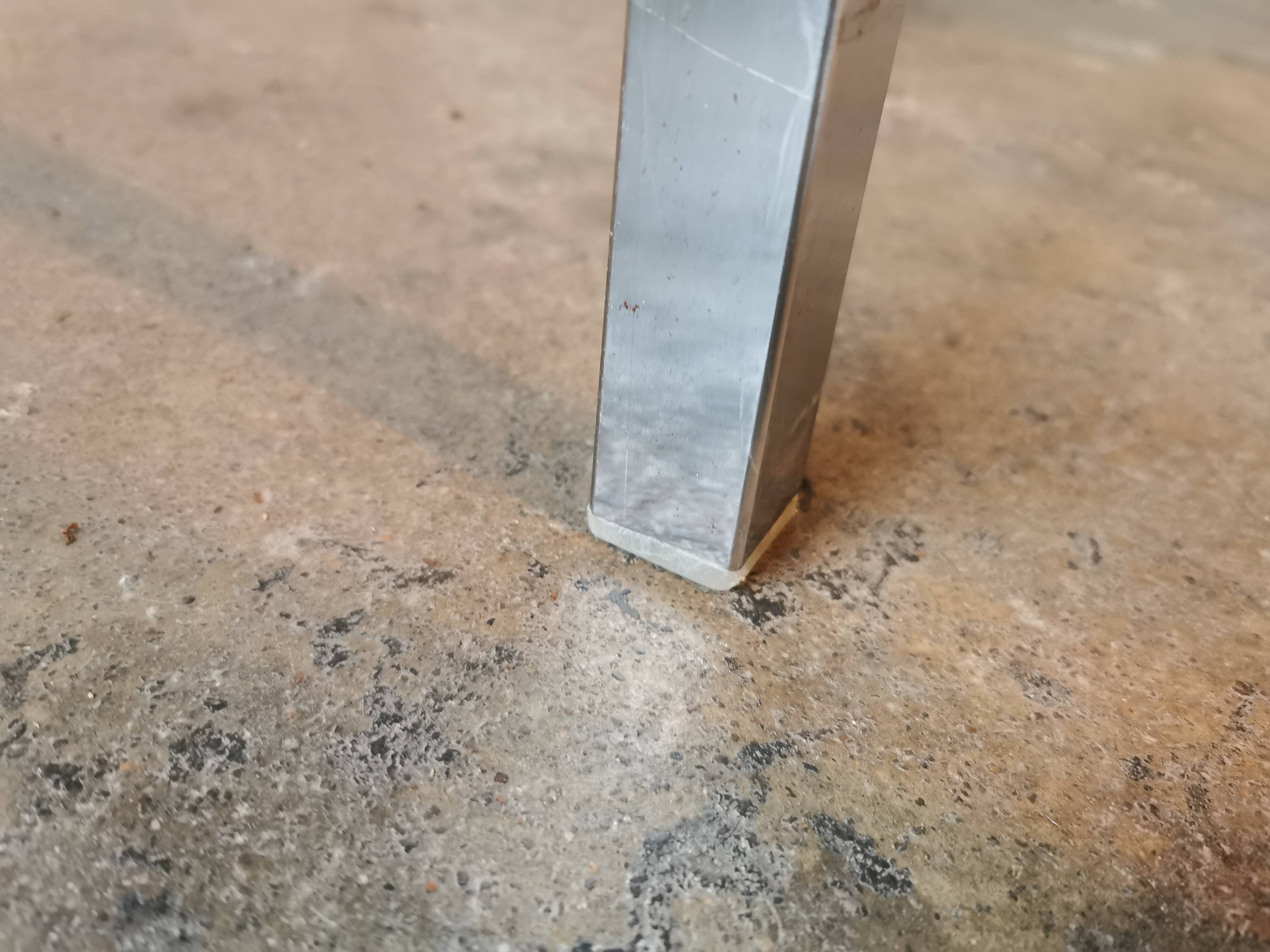 Round coffee table, chrome and smoked glass