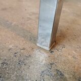 Round coffee table, chrome and smoked glass