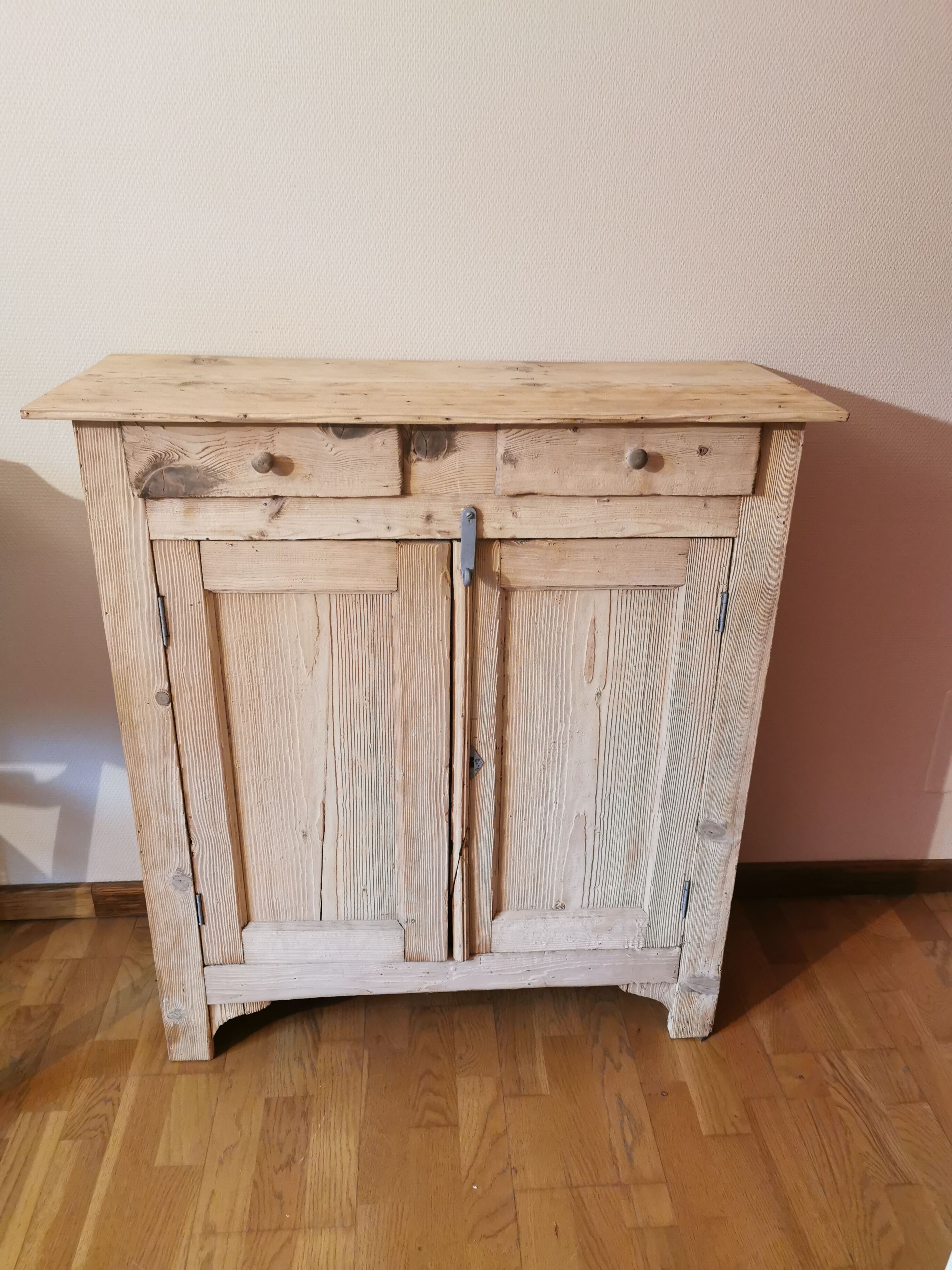 Parisian sideboard vintage raw wood