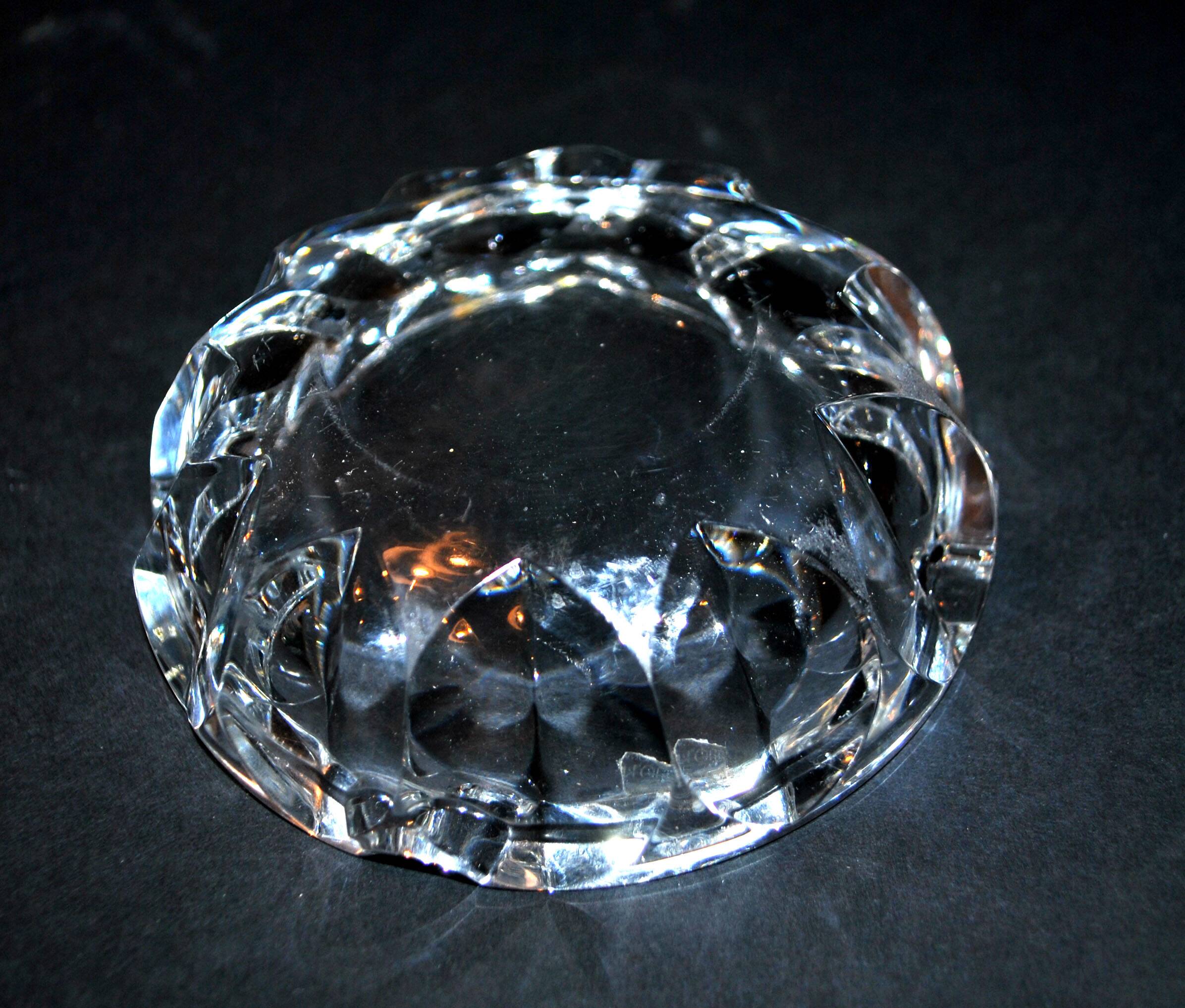 Saint-Louis crystal ashtray 10x4cm