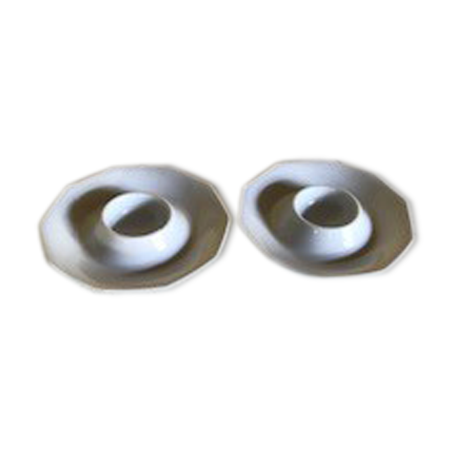 Lot of 2 white porcelain cockroaches