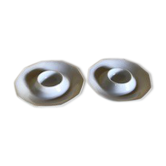 Lot de 2 coquetiers en porcelaine blanche