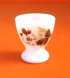 Year 1970 Glass egg cup / Hawthorn flower decoration