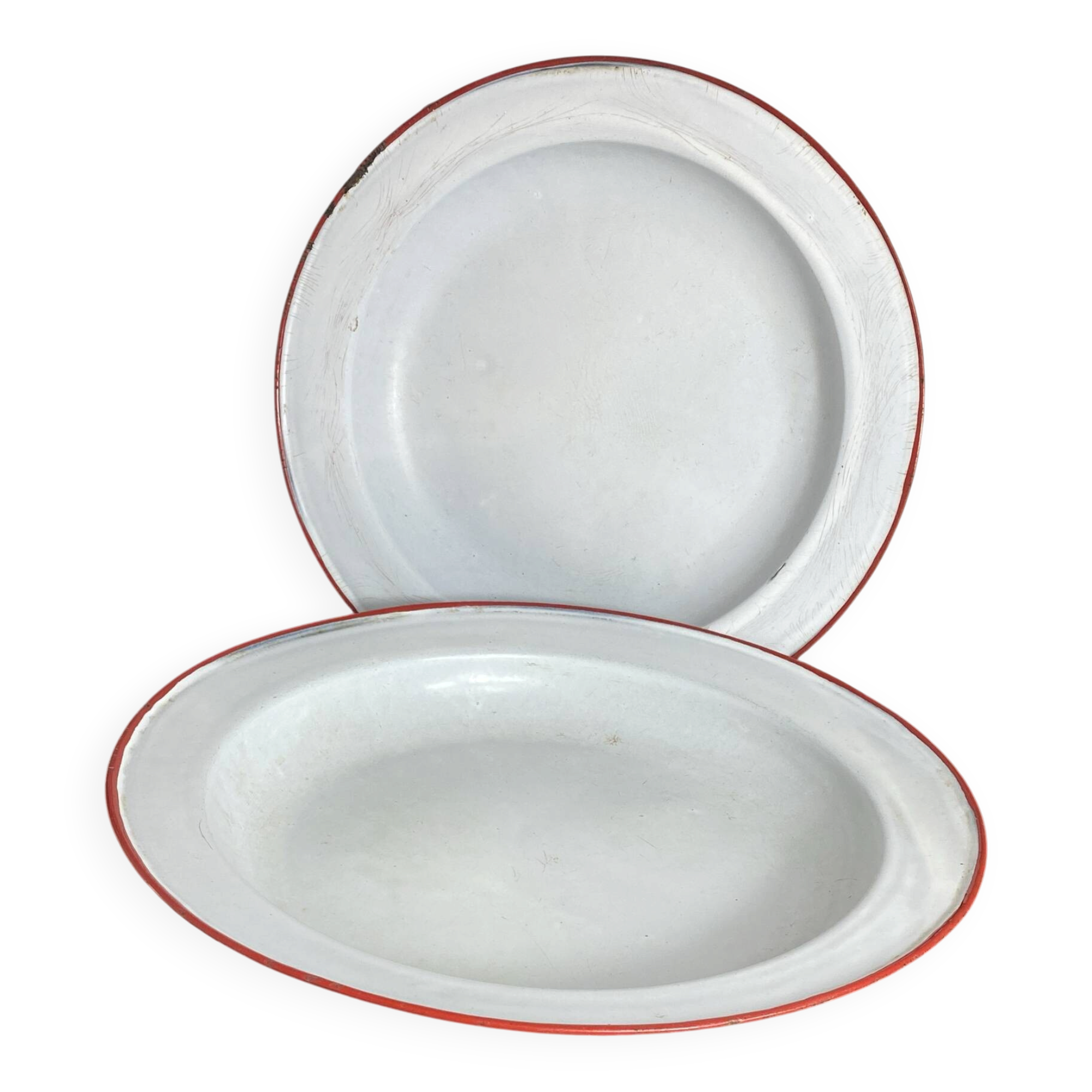 Enamelled metal plates