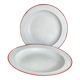 Enamelled metal plates