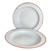 Enamelled metal plates